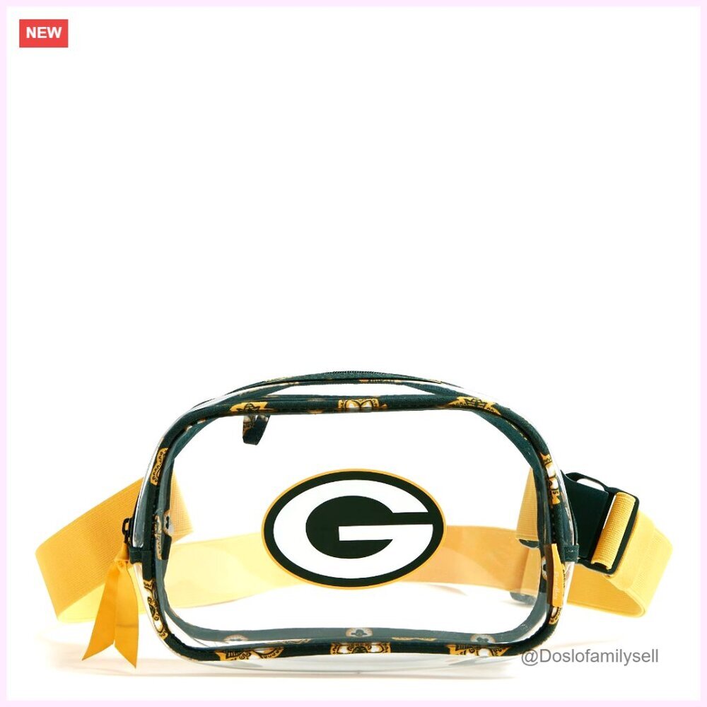 Clear NFL Belt Bag with Adjustable Strap, Key Loop
